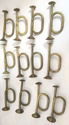 VTG Lot 12 Solid Brass French Horn Bugles Christmas Ornaments India? 4" Long | eBay US