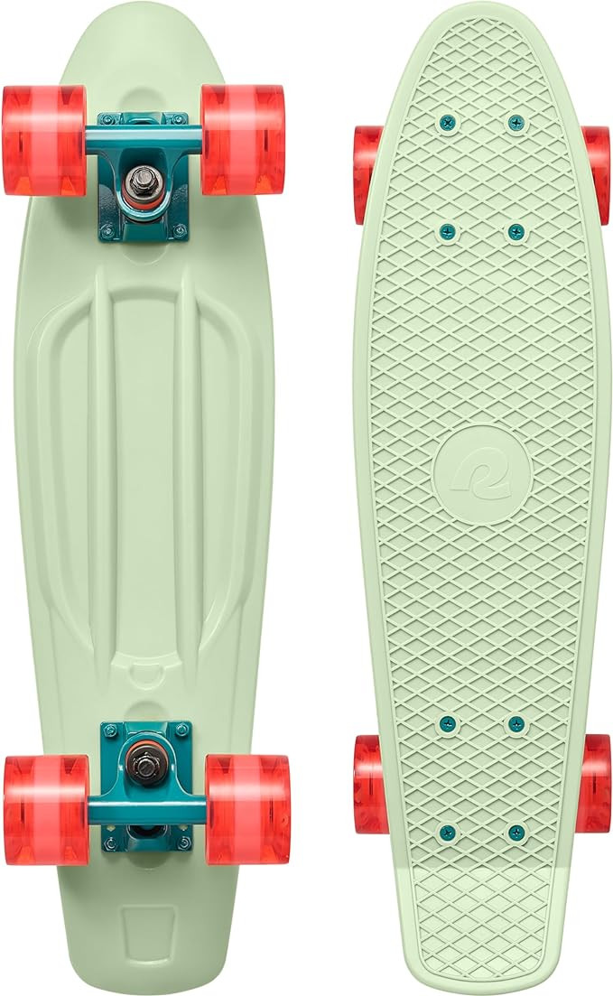 Retrospec Quip Mini Cruiser Skateboard 22.5" Classic Retro Plastic Cruiser Complete Skateboard wi... | Amazon (US)