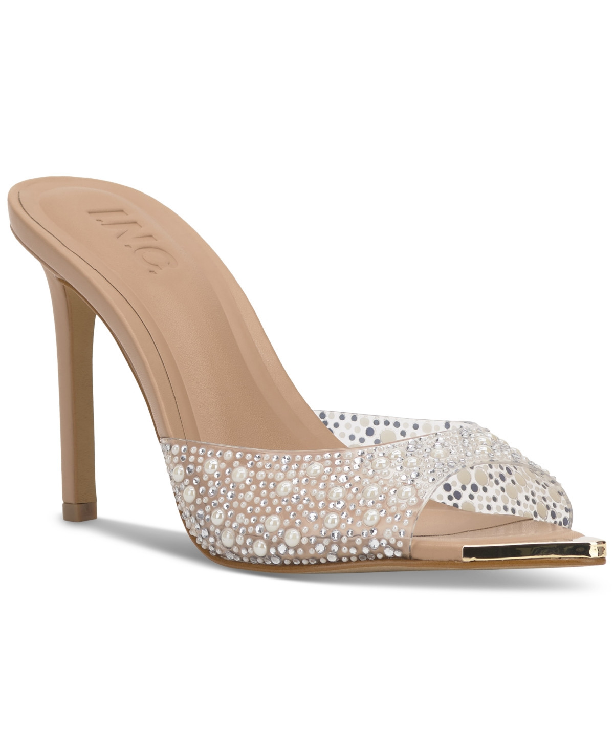 I.n.c. International Concepts Amra Dress Slide Sandals, Created for Macy's - Pearl Bling | Macy's