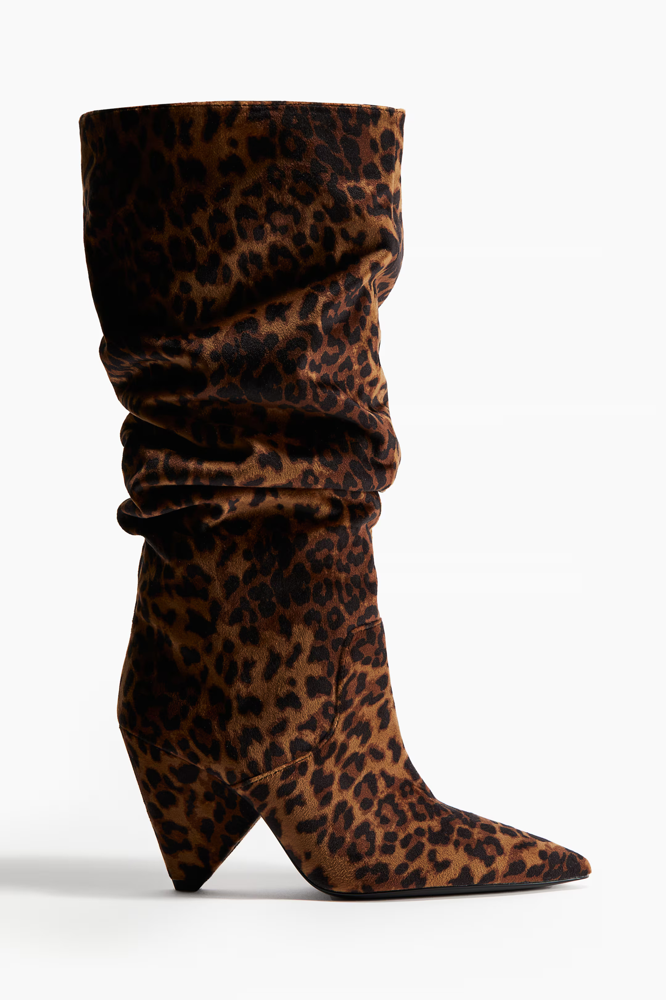 Slouchy pointed boots - Brown/leopard print - Ladies | H&M US | H&M (US + CA)