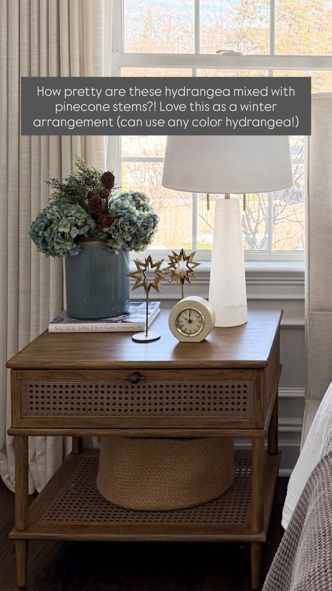 How pretty are these hydrangea mixed with pinecone stems?! Love this as a winter arrangement (can use any color hydrangea!) Use code PETAL for 20% off! 

#LTKSaleAlert #LTKHome #LTKHoliday