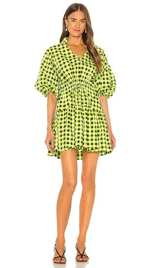 Gingham Mini Dress in Checkmate Lime | Revolve Clothing (Global)