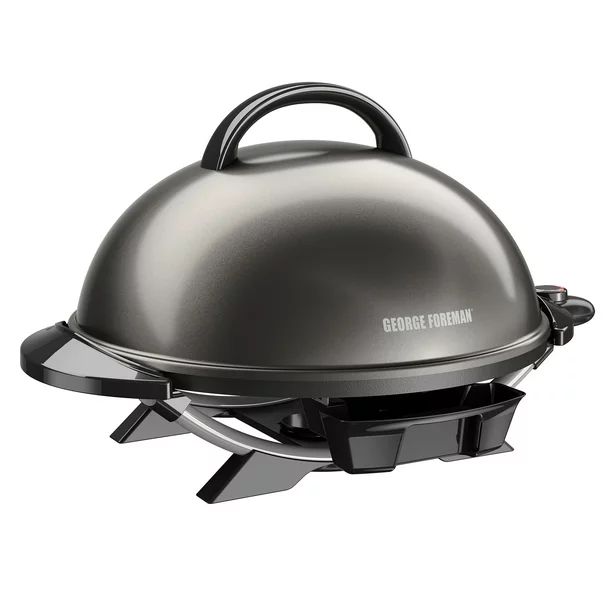 George Foreman 15+ Serving Indoor/Outdoor Electric Grill, Gun Metal, GFO240GM - Walmart.com | Walmart (US)