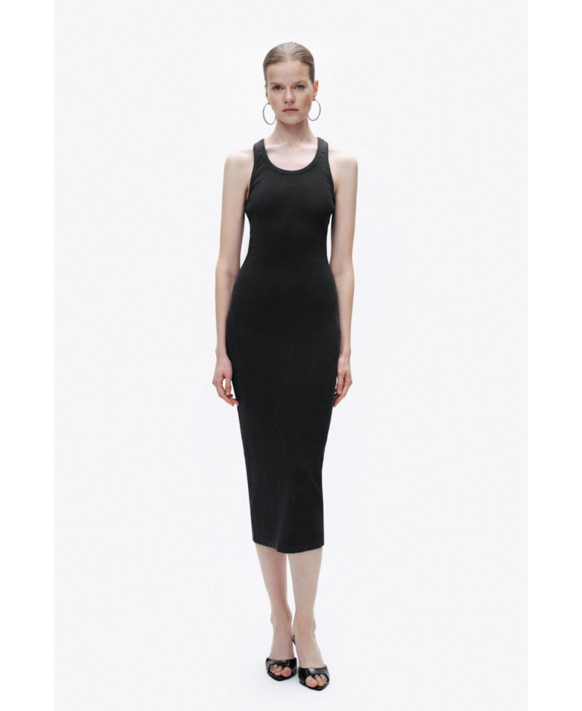 Nocturne Women's Printed Detail Midi Dress - Black | Macy's