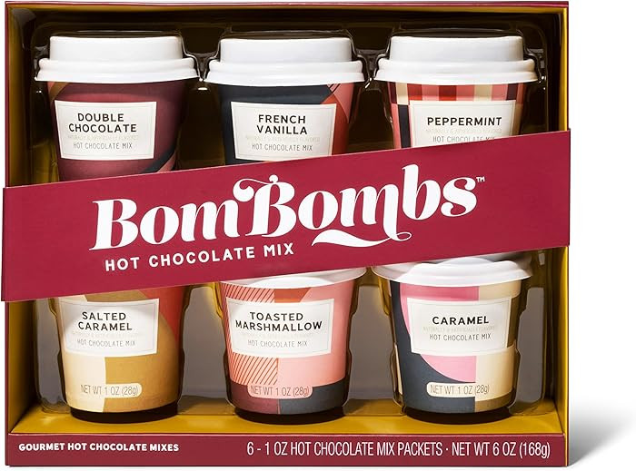 Bombombs Hot Chocolate Mix Gift Set in Mini Cup Packaging, Flavors Include Double Chocolate, Fren... | Amazon (US)