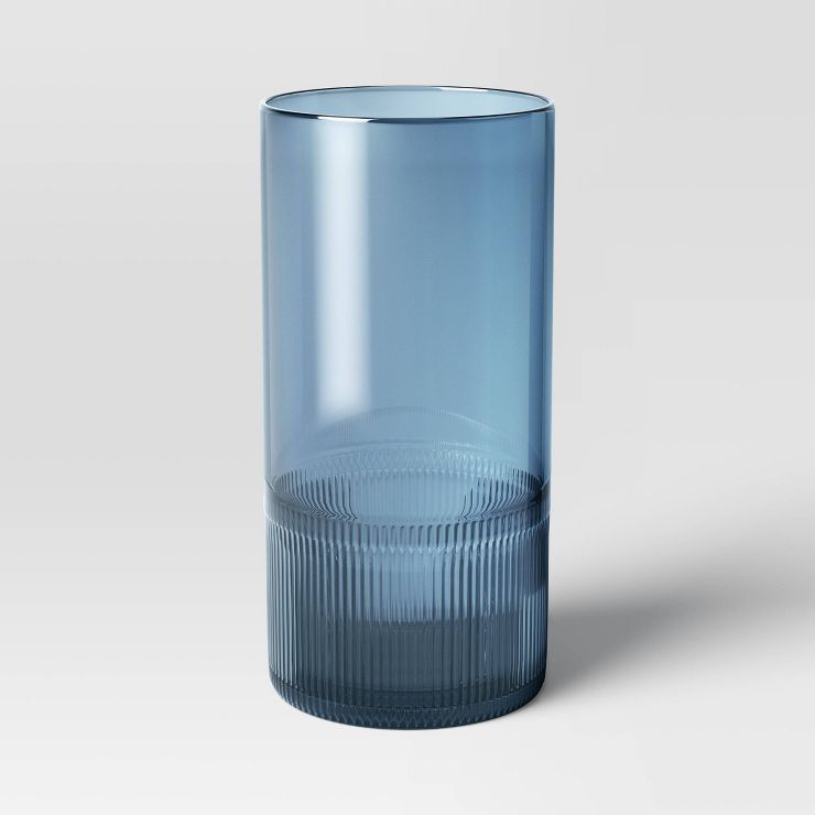 Large Tinted Glass Vase Blue - Threshold&#8482; | Target