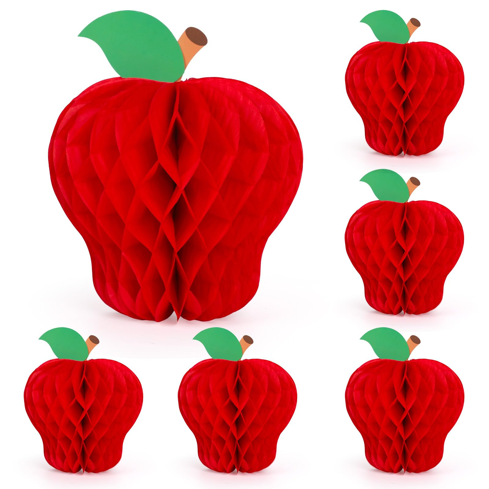 Back to School Decoration Apples Honeycomb Centerpieces Red Apples Fruit Honeycomb 3D Table Toppe... | Amazon (US)