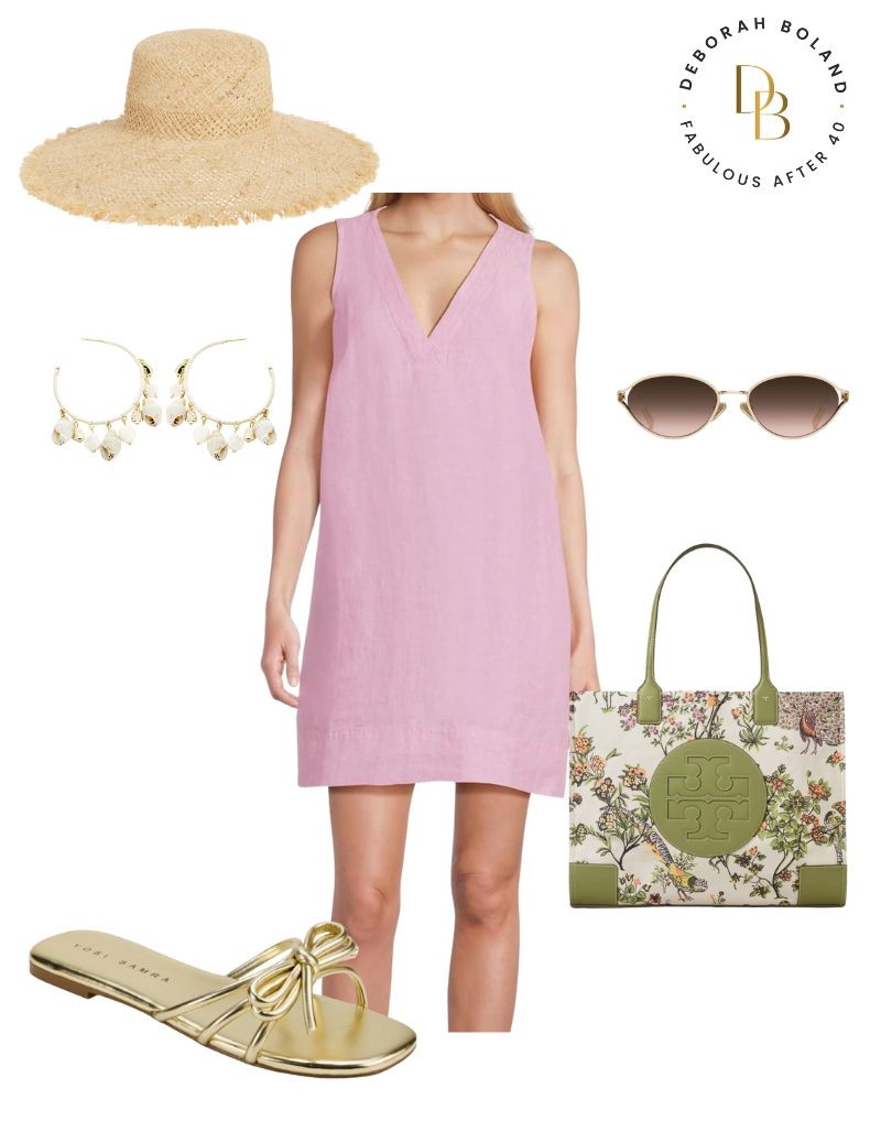 Vacation ready in this cute @tommybahama linen sundress. Perfect for a land vacation by the beach or an on ocean cruise in the Caribbean. #LTKvacation 

#LTKOver40 #LTKSeasonal