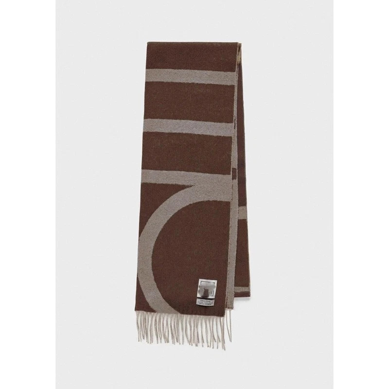 Toteme Women's Long Letter Jacquard Wool Shawl Niche New Winter Scarf | eBay US