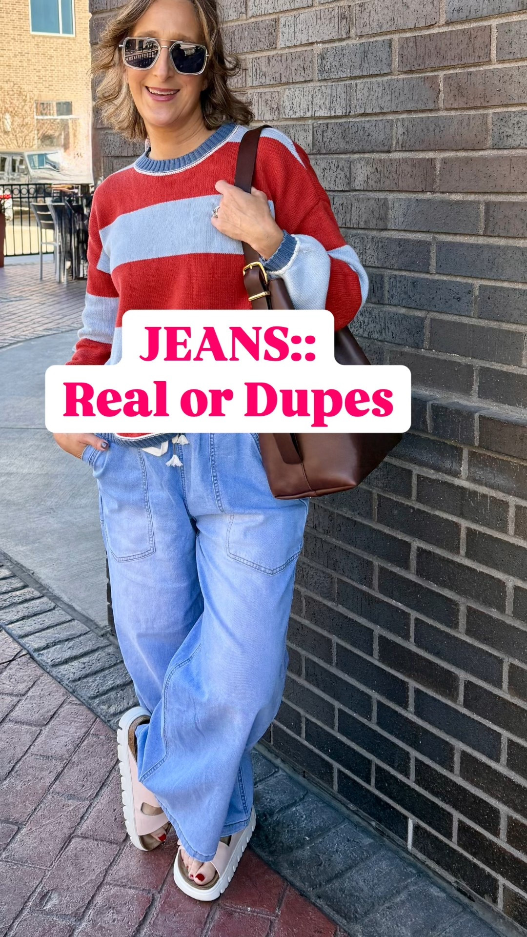 JEANS👉Real or dupes for this laid back trip? 

#LTKPetite #LTKTravel