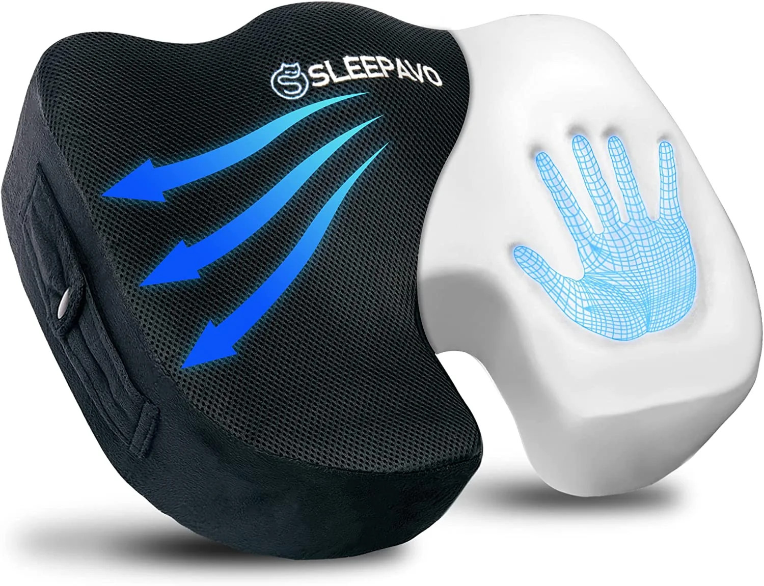 Sleepavo Office Chair Cushion - Seat Cushion for Tailbone Pain Relief - Butt Pillow for Coccyx, S... | Walmart (US)