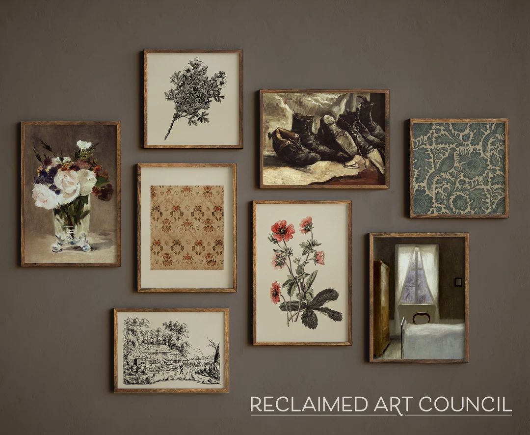 Printable Vintage Farmhouse Gallery Set  Warm Gallery Wall - Etsy | Etsy (US)