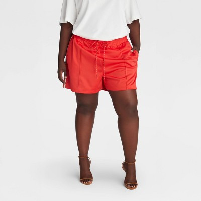 KBB by KAHLANA Women's Mid-Rise 'The Track Shorts' - Red XXL | Target