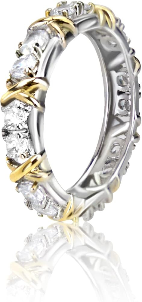 Moissanite Magnetology Lymphvity Ring, Magnetic Zircon Shaping Cross Full Moissanite Diamond Ring... | Amazon (US)