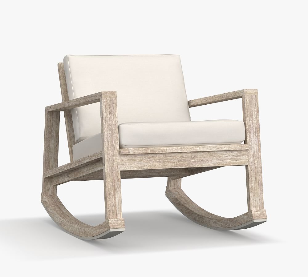 Indio Eucalyptus Rocking Outdoor Lounge Chair | Pottery Barn (US)