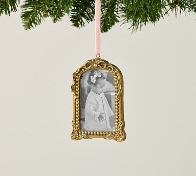 LoveShackFancy Gold Bow Frame Ornament | Pottery Barn (US)