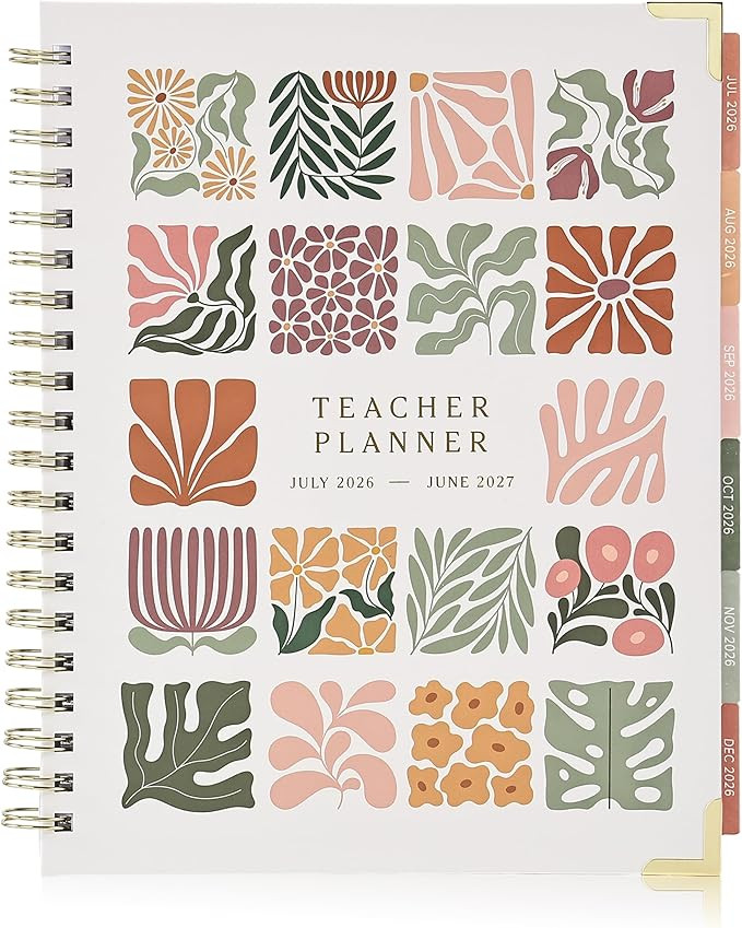 Aesthetic Teacher Planner For The 2026-2027 Academic School Year - Your All Incl. 8.5" x 11" Less... | Amazon (US)