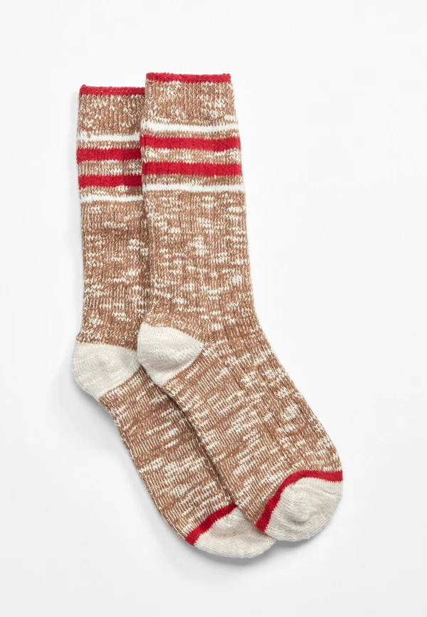 Hearth & Home Marled Stripe Crew Sock | Maurices