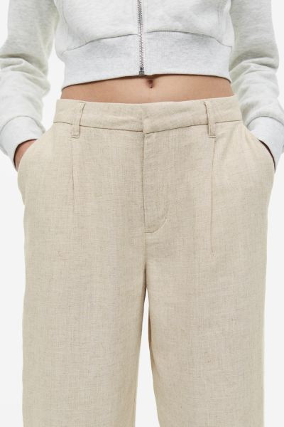 Linen-blend Dress Pants | H&M (US + CA)