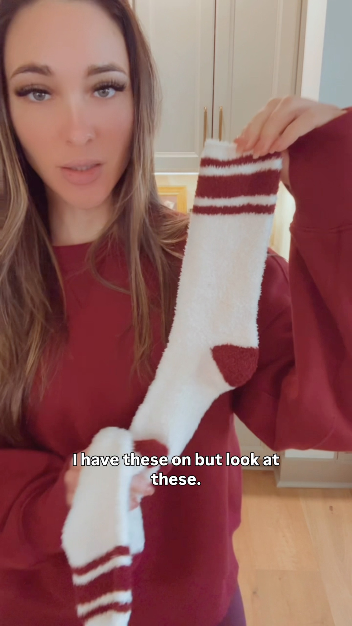 Okay, these fuzzy burgundy + cream socks are my new personality. They are unbelievably soft, warm, and just make every cozy moment feel even better. I’ve been padding around the house in them nonstop the perfect little matching detail to all my comfy outfits this season.

If you love that soft, fuzzy feel and cute color combos, you need these. Linking them on LTK because I know my fellow cozy girls will be obsessed too. 🍷🤍🧦✨

#LTKHoliday #LTKootd #LTKGiftGuide
