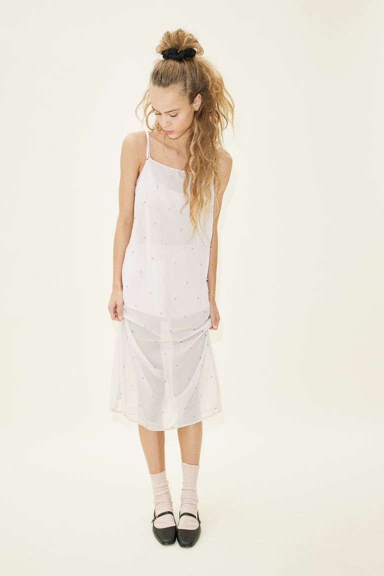 Sheer Embellished Slip Dress | H&M (US + CA)