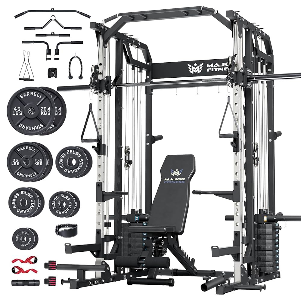 Major Fitness Drone2 Advanced Training Smith Machines– All-in-One Home Gym Squat Rack with Alum... | Amazon (US)