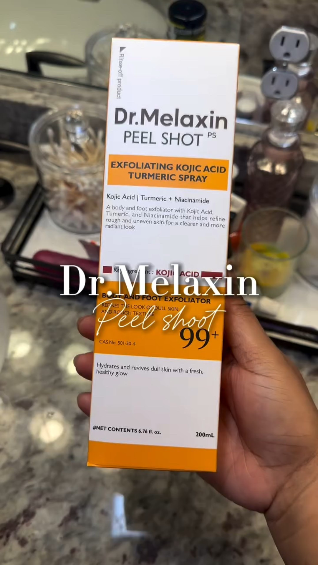 The dr.melaxin for the exfoliating kojic acid turmeric spray, it’s a game changer, super easy to use and works instantly. Leaves my skin feeling incredible, highly recommend!🧡

#drmelaxin #skincare #exfoliating #fypage #drmelaxinpeelshot

#LTKgrwm #LTKselfcare #LTKBeauty