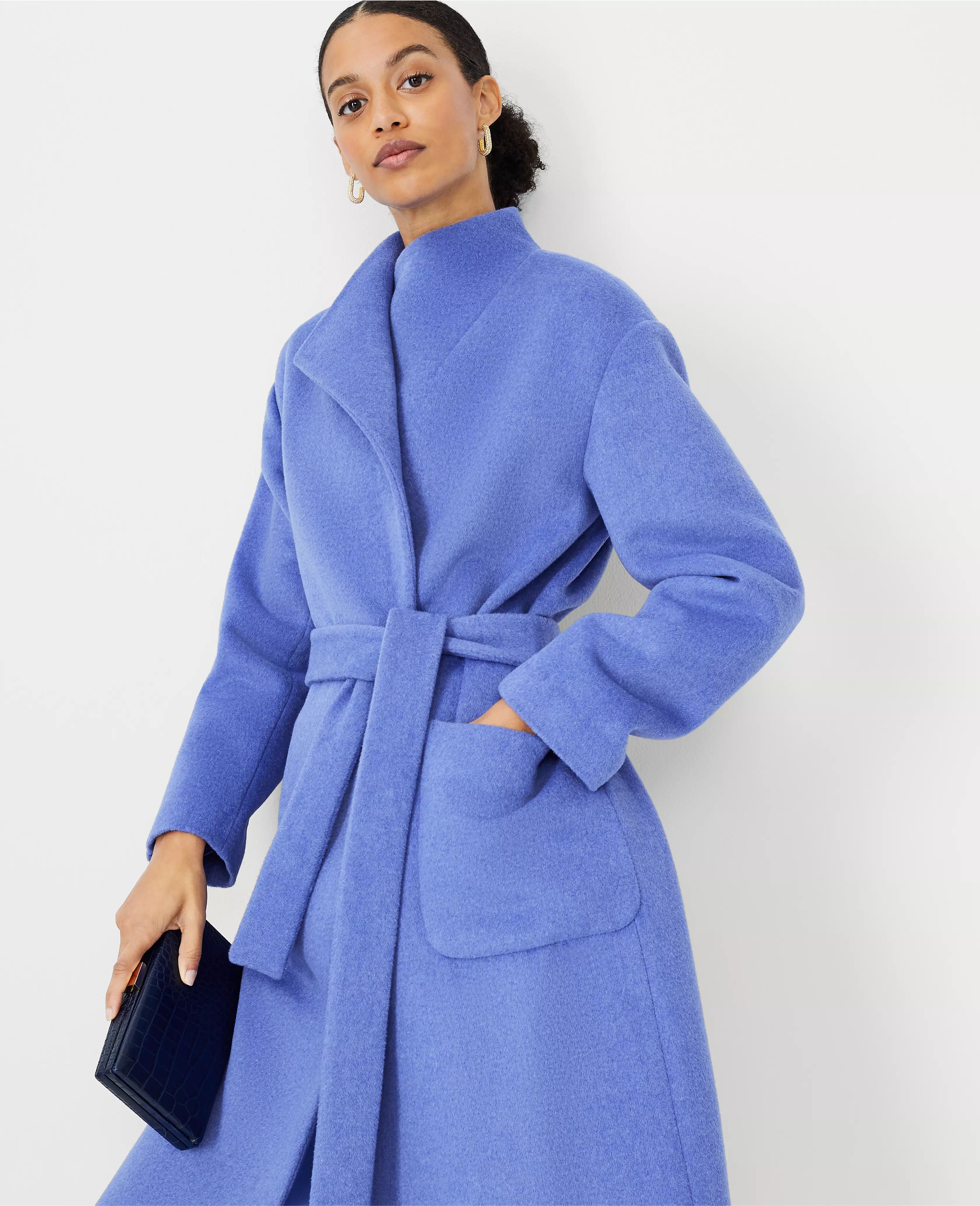 Petite Wool Blend Blanket Coat | Ann Taylor (US)