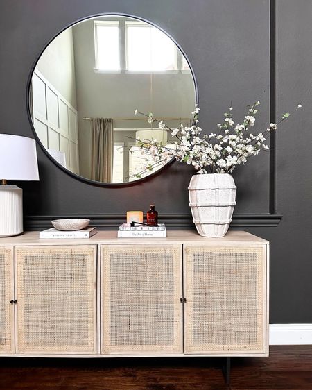 Entryway decor - I have been loving the recent addition of this textured grid vase. I paired it with some florals for a spring feel in our home. 🤍

#LTKstyletip #LTKhome