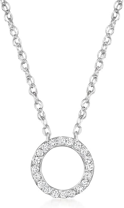Pure Collection by Ross-Simons 0.10 ct. t.w. Diamond Eternity Circle Necklace in Sterling Silver | Amazon (US)