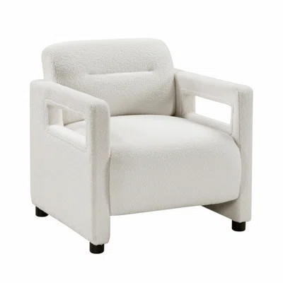 Luxury Home Furniture Accent Chair with Beige Boucle Upholstery and Sturdy Plywood Frame, Perfect for Modern Living Spaces | Wayfair North America