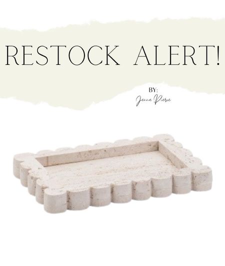 🚨RESTOCK ALERT! 🚨 on this STUNNING scalloped travertine tray! This piece looks SO much more expensive than it is and is such a beautiful home accent. #ltkhome #homedecor #tray #tjmaxxhome #marshallshome 

#LTKhome #LTKstyletip