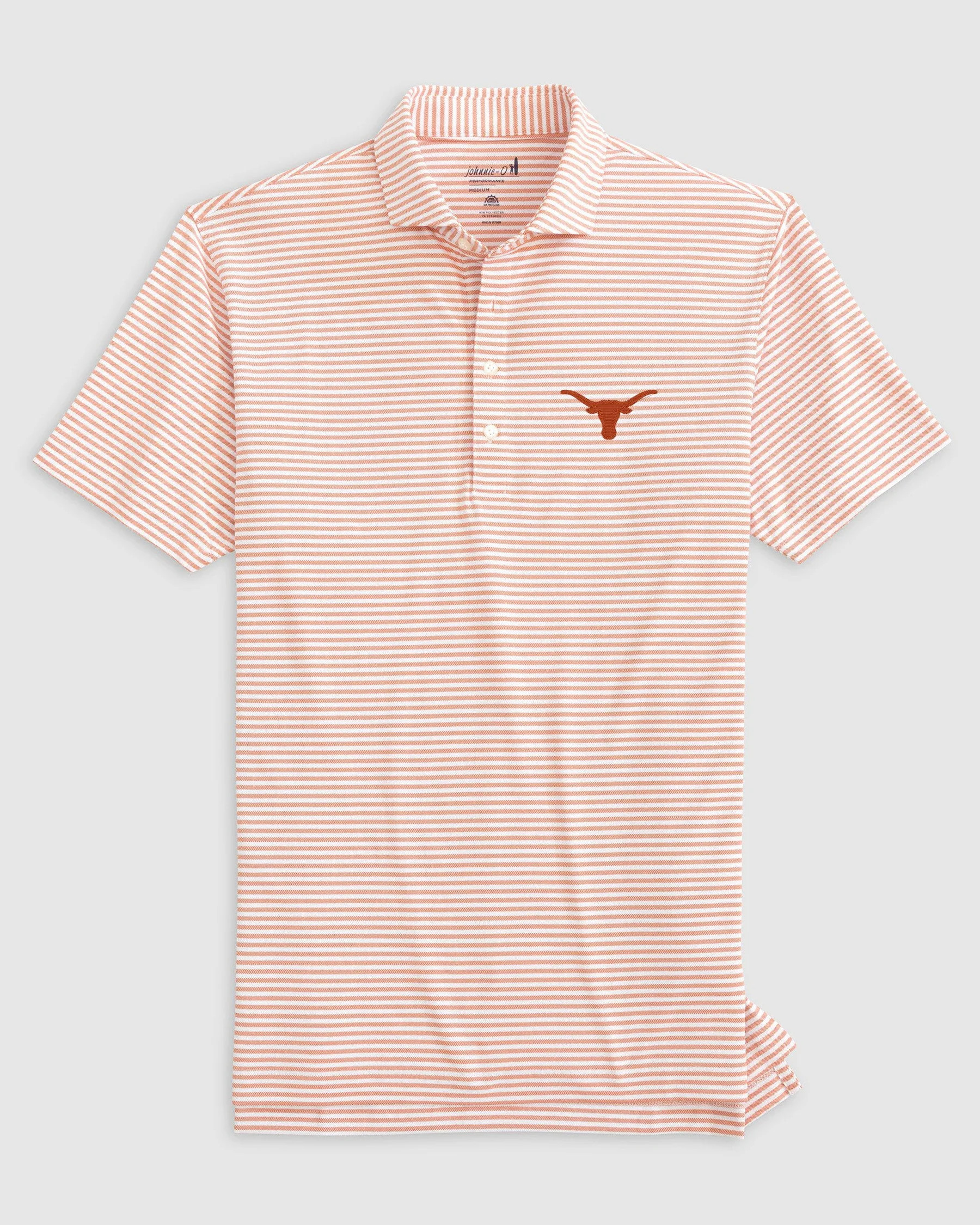 Texas Stetsons Striped Performance Mesh Polo | johnnie O