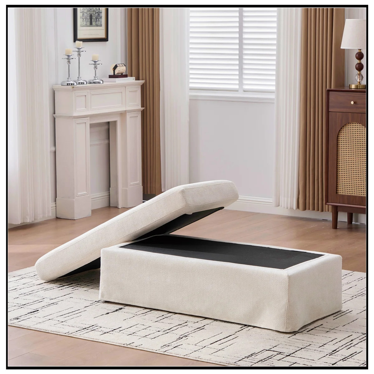 Chenille Upholstered Bench with Flip-Top Storage | Wayfair North America