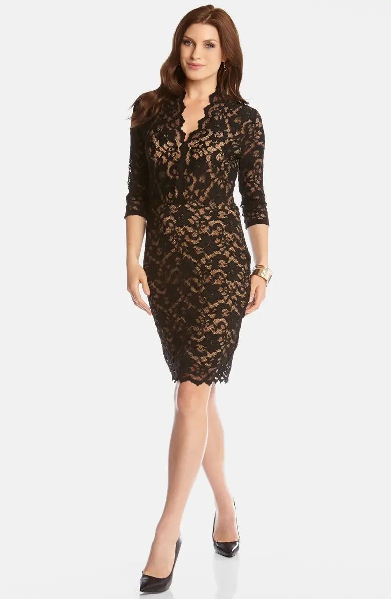 Scalloped Lace Sheath Dress | Nordstrom