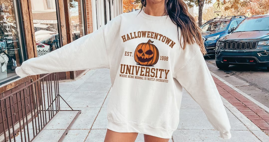 Halloweentown University Sweatshirt, Halloween Town Est 1998 Sweatshirt, Fall Sweatshirt, Pumpkin... | Etsy (US)