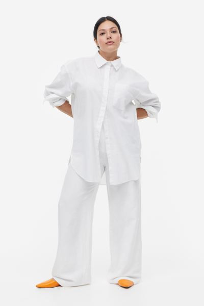 Linen-blend Shirt | H&M (US + CA)