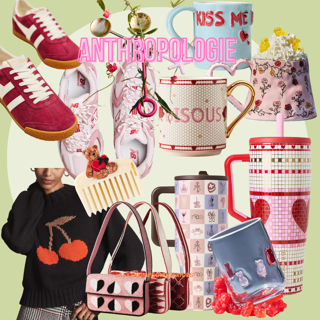 Anthropologie | Kiss Me Mug | Floral Mug | Valentine's Day Gifts | Gifts for Her | Valentine's Day Mug | Sneakers | Pink Tennis Shoes | Cherry Sweater | Handbag 

 #LTKValentine #LTKSeasonal #LTKSaleAlert