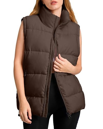 Polu Womens Puffer Vest 2024 Oversized Lightweight Winter Sleeveless Zip Up Padded Stand Collar J... | Amazon (US)