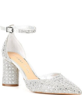 Gianni Bini Alisa Rhinestone Ankle Strap Block Heel Dress Pumps | Dillard's | Dillard's