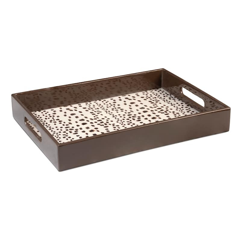Brown Fawn Lacquer Tray, 15x11 | At Home