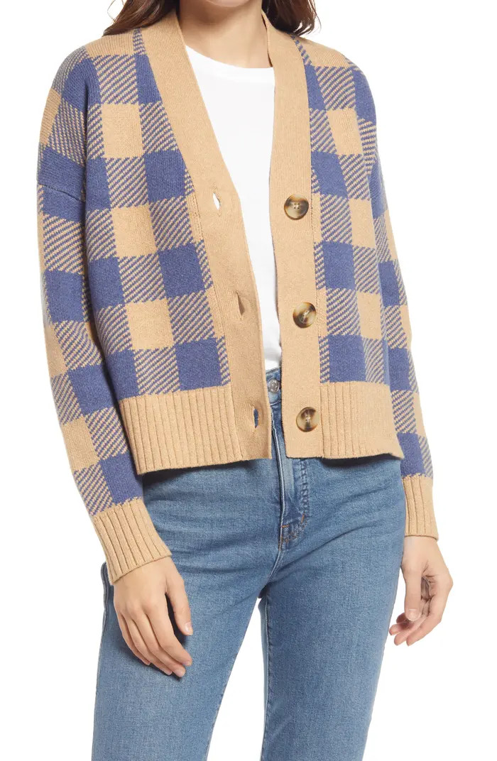 Bayberry Buffalo Check Cardigan | Nordstrom