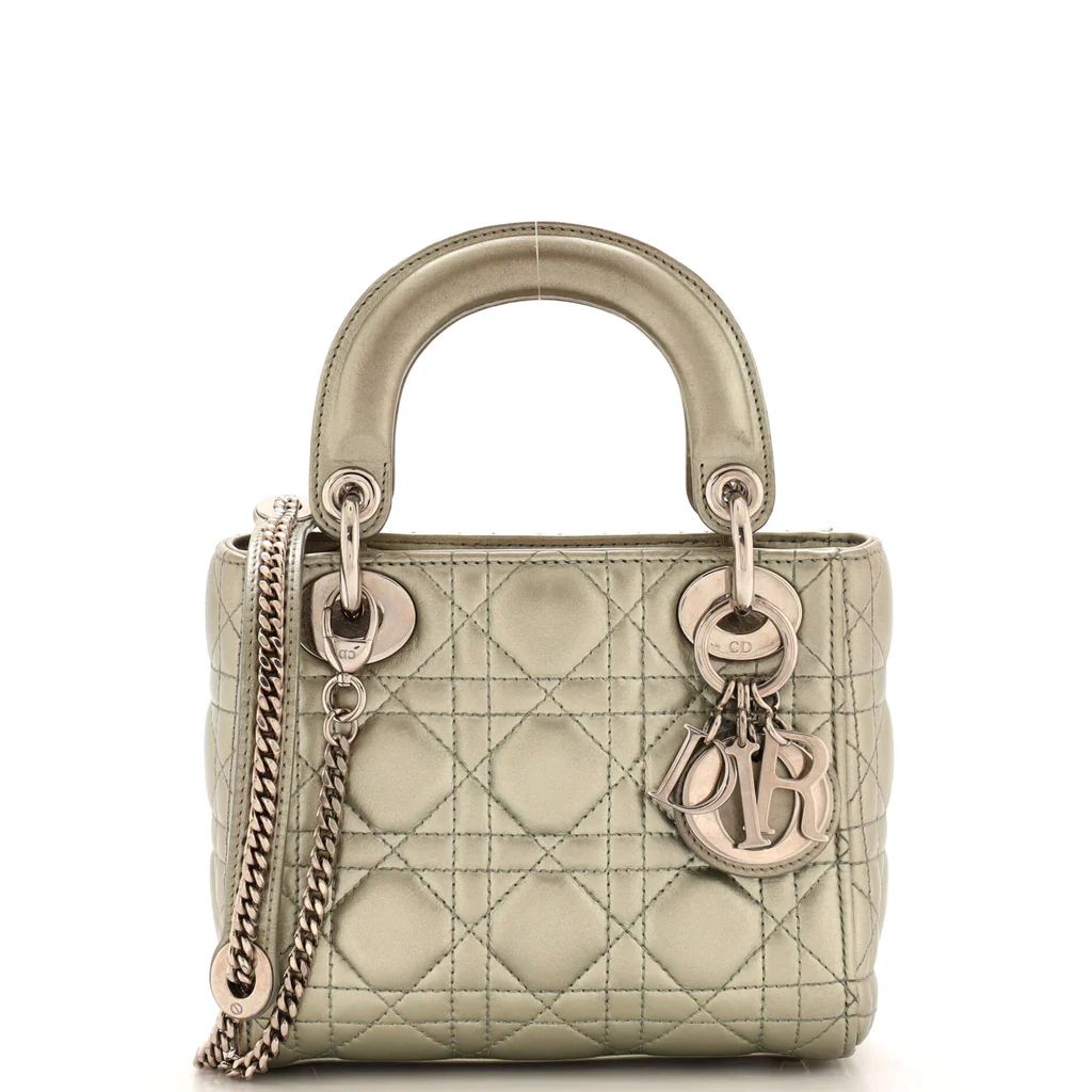 Lady Dior Chain Bag Cannage Quilt Lambskin Mini | Rebag