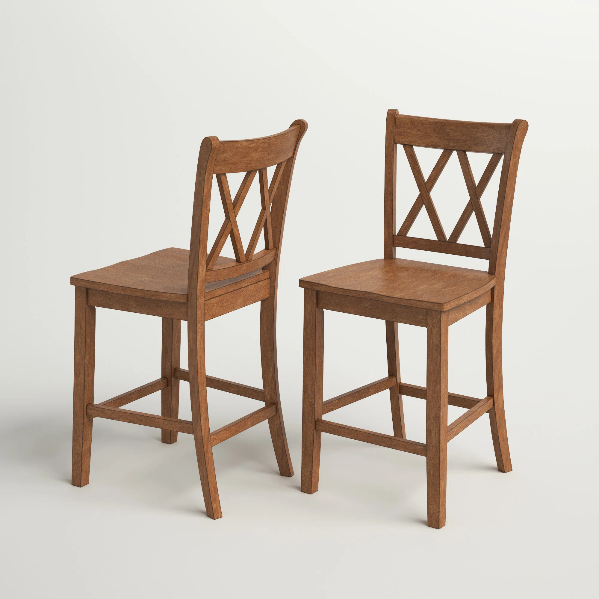 Fortville Solid Wood Counter/Bar Stool (Set of 2) | Wayfair North America