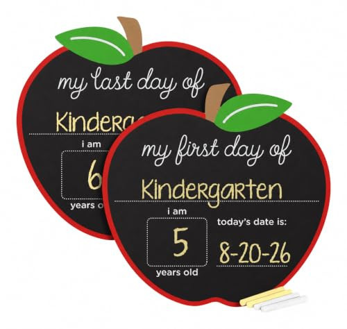 Pearhead First and Last Day of School Apple Chalkboard Sign, Photo Prop | Amazon (US)