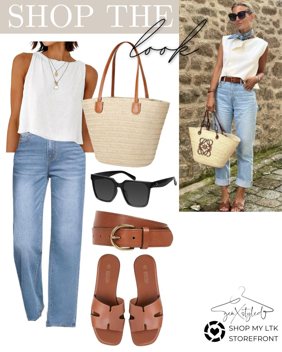 Classic, chic, and effortlessly stylish! Shop this timeless summer look, featuring a lightweight sleeveless top, comfy straight-leg jeans, and neutral accessories perfect for sunny days!
#AmazonFinds #LTKStyle #SummerOutfit2025 #EffortlessFashion #ChicAndSimple #AmazonFashion #SummerOOTD #AmazonStyle #LTKFinds #ChicSummerLook #EverydayStyle #WovenBag  #Over40Style 

 #LTKSummerEdit #LTKOver40 #LTKStyleTip