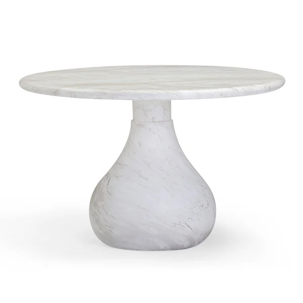 Smooch Marble Print Indoor / Outdoor 47" Round Dining Table | Wayfair North America