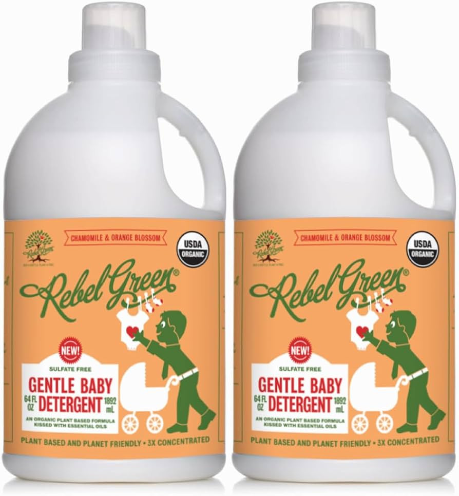 Rebel Green Organic Baby Laundry Detergent - Natural Laundry Soap - Liquid Laundry Detergent - Ge... | Amazon (US)