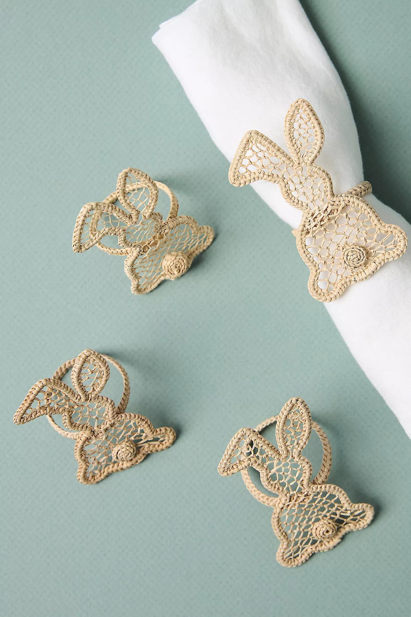Handwoven Spring Napkin Rings, Set of 4 | Anthropologie (US)