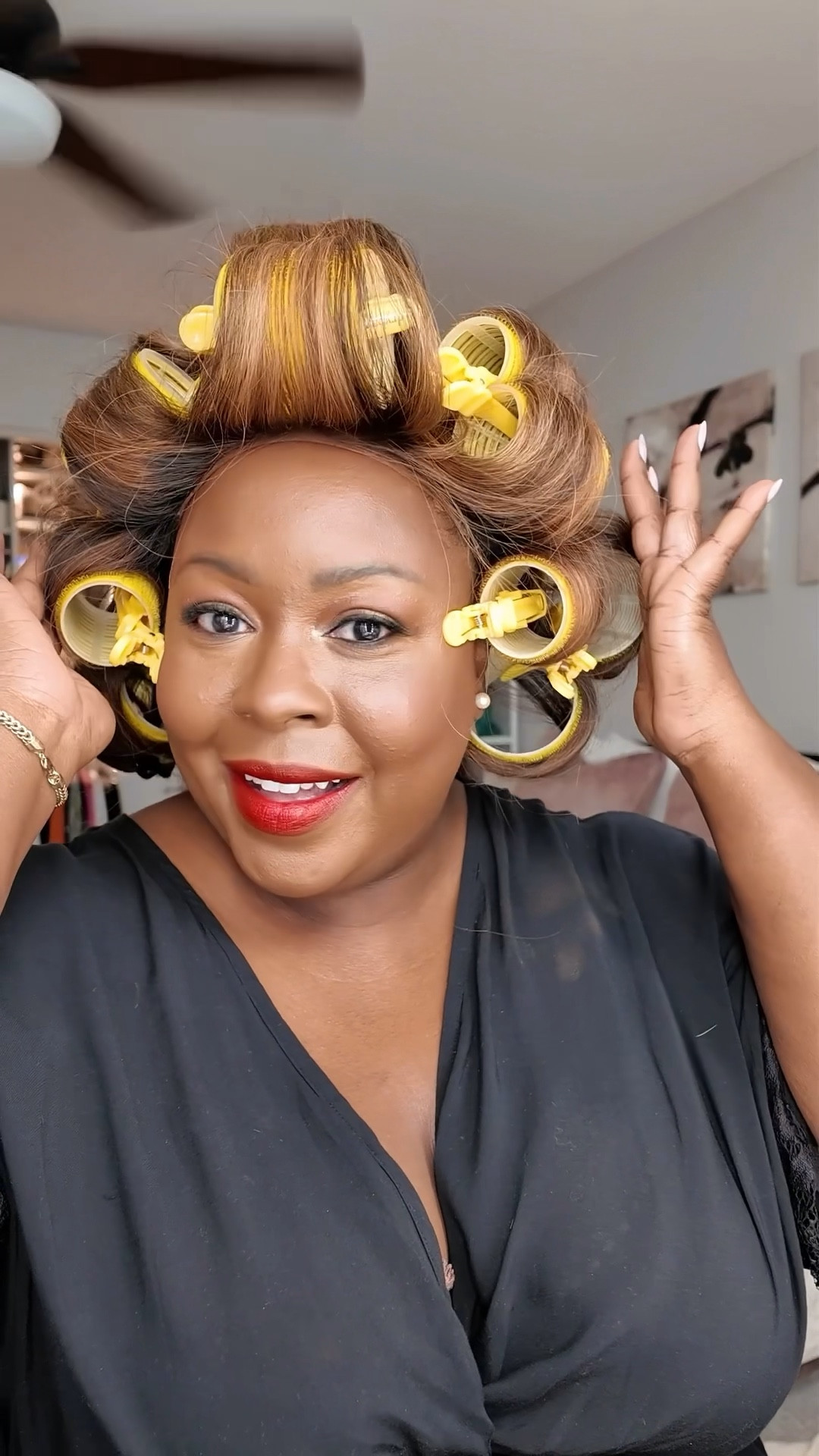 Y’all know how much I adore having gorgeous, bouncy curls that last. I recently spilled the tea on how I highlight my hair at home, and now it’s time to share my secrets for achieving beautiful, voluminous curls! 

I swear by the @dysonhairpro large barrel for curling my hair. Just before releasing each curl, I give it a blast of cold air to set it in place. 

Then, I use the fantastic @thedrybar roller set keep each curl perfectly in place. This set includes sixteen rollers and six clips, making it a dream for doing my entire head.

Once I take out the rollers, I lock in the volume I get from with @kristinesshair’s finishing hair spray. And as a final touch, I tame any pesky flyaways by lightly spritzing a brush or comb with a bit of Got2b Glued spray to smooth everything out. Voila!

#hairtutorial #wigtutorial #bombshellcurls #dysonairwrap #thedrybar #tjmaxxfinds #beautyproducts #kristenesshair #curlscurlscurls 

#LTKBeauty #LTKOver40 #LTKFindsUnder50